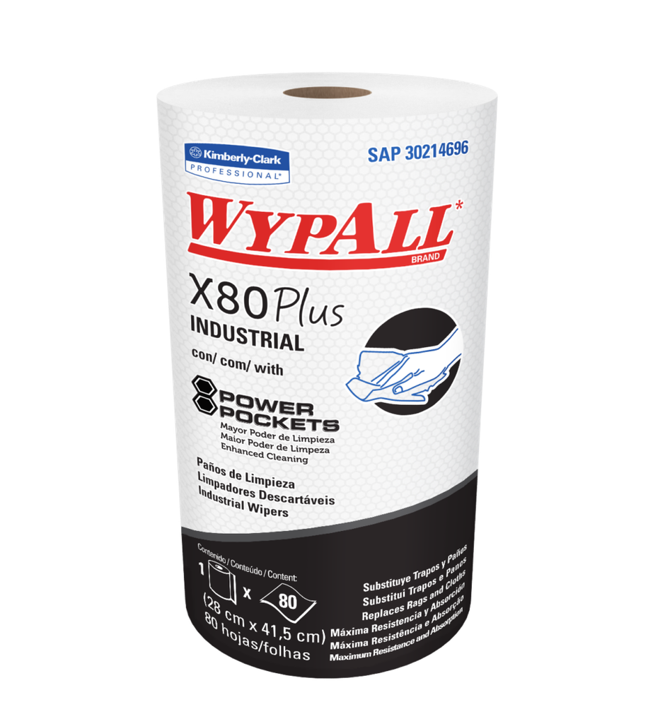 KCP PAÑOS WYPALL X80 Rollo 28x41,4cm 80 paños (30242837)