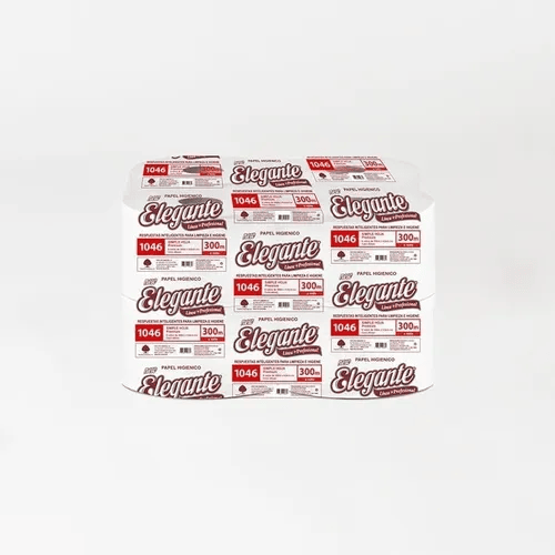 PAPEL Higienico ELEGANTE 8 rollos x300m cono chico (1046)