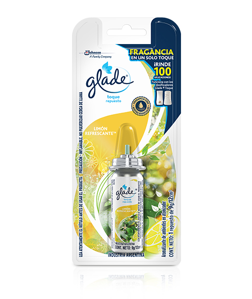 GLADE TOQUE repuesto LIMON