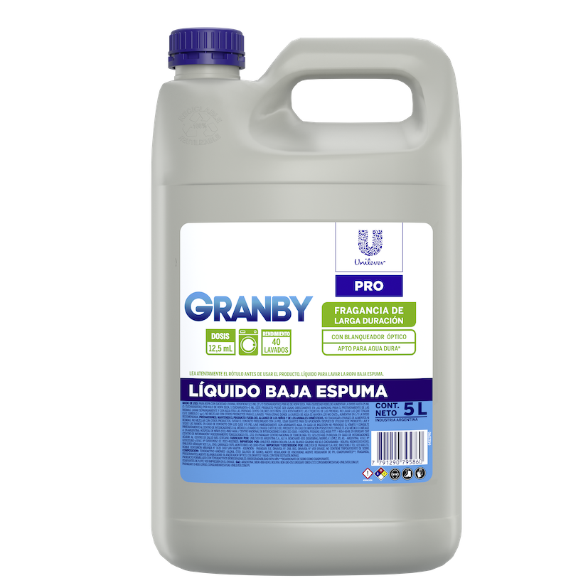 Granby jabon Liquido para ropa baja espuma 5L