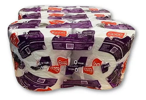Papel higienico ECCO 8x300m cono chico (Campanita)