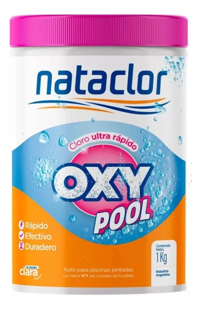 ​​​Cloro OXY POOL NATACLOR 1kg ultra rapido