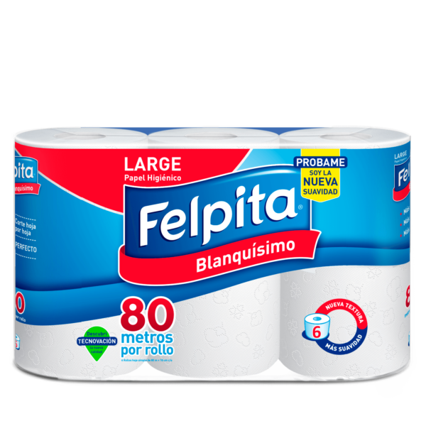 Papel Higienico pck 6x80m FELPITA