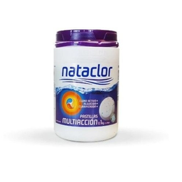 [2083] PASTILLAS Cloro Multiaccion 1kg NATACLOR (C501B) 5 pastillas 200gr