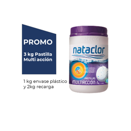 [2094] PROMO Cloro Pastilla 3kg Nataclor 3 capsulas de 5 pastillas