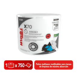 KCP PAÑOS WYPALL X70 Jumbo Paños de Limpieza 750 paños (30243064)