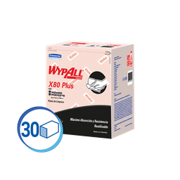 [2195] KCP Paños WYPALL X80 Rojo 30u (30228269)