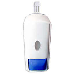 [2955] DISPENSER jabon liquido blanco tecla azul