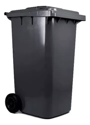 [3288] ​CONTENEDOR 120L con ruedas Negro (R)