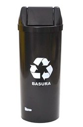 ​​​Cesto redondo 23L tapa vaiven Negro