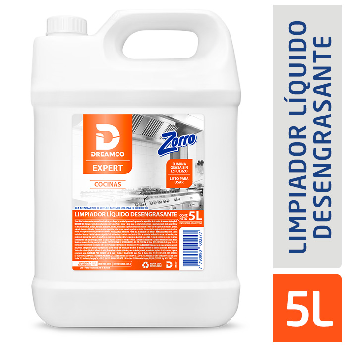 Antigrasa limpiador de cocinas 5L (ZORRO)