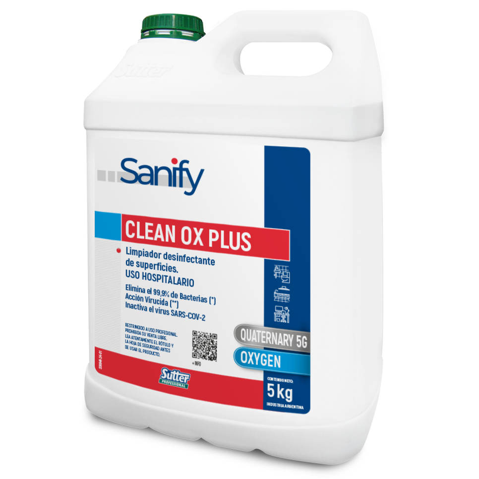 Clean Ox Plus desinfectante Peroxido y Amonios 5G