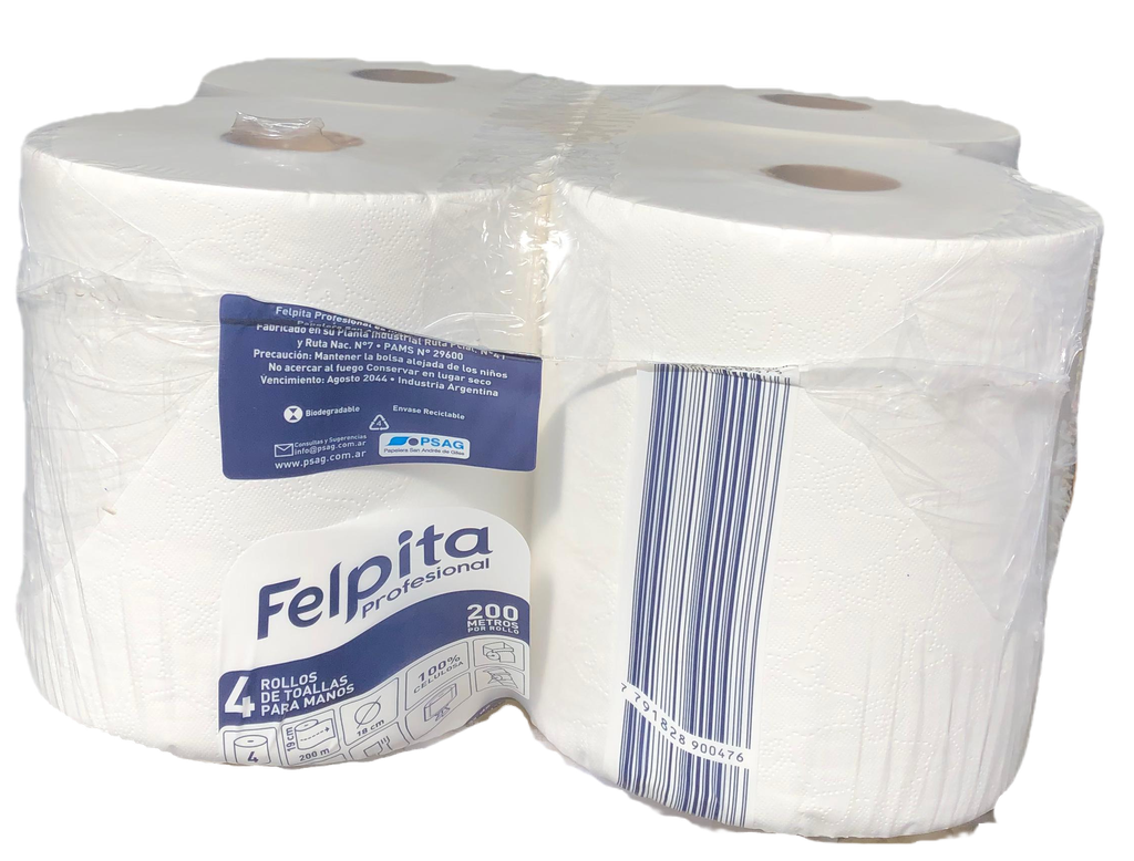 Toalla de mano en rollo 4x200m FELPITA