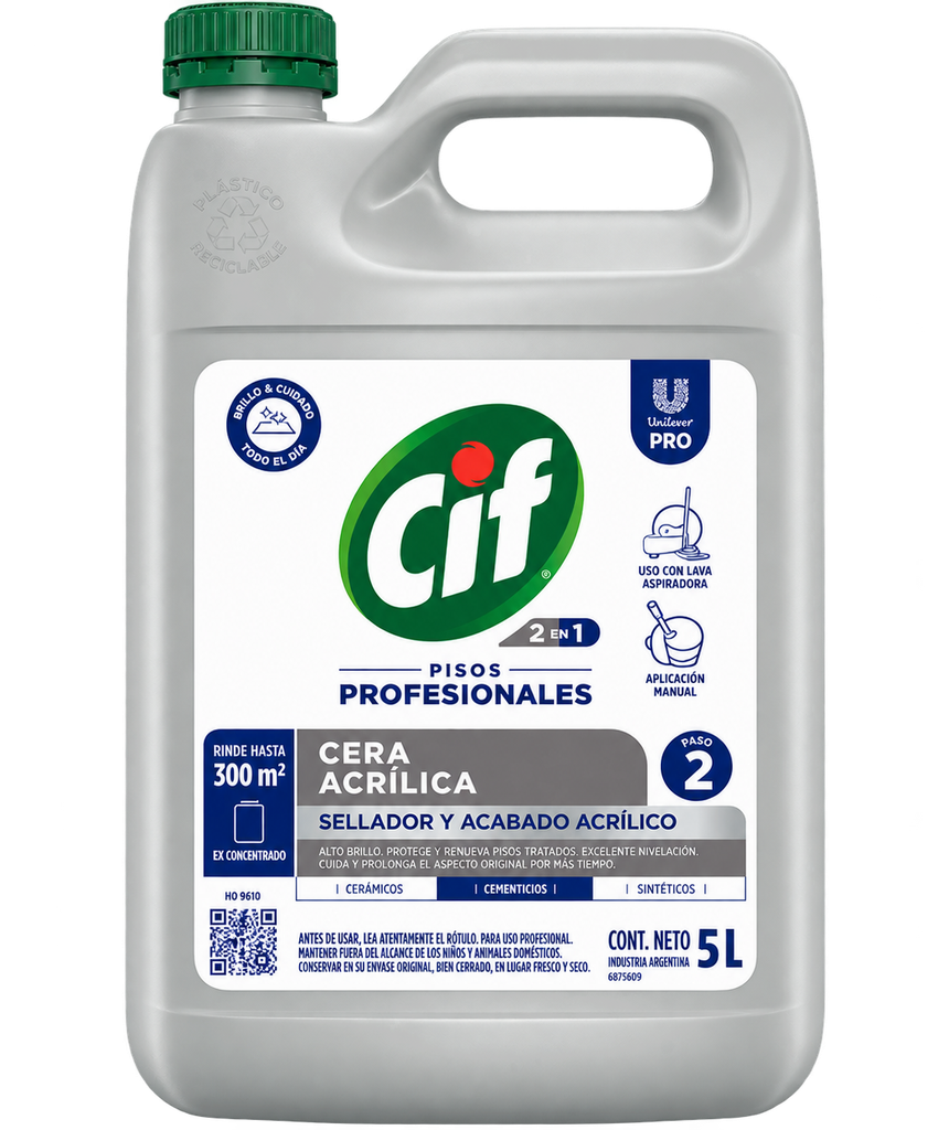 Cif cera acrilica con sellador 2en1 5L
