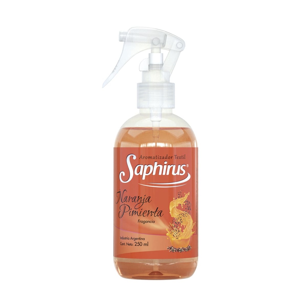 SAPHIRUS TEXTIL NARANJA Y PIMIENTA