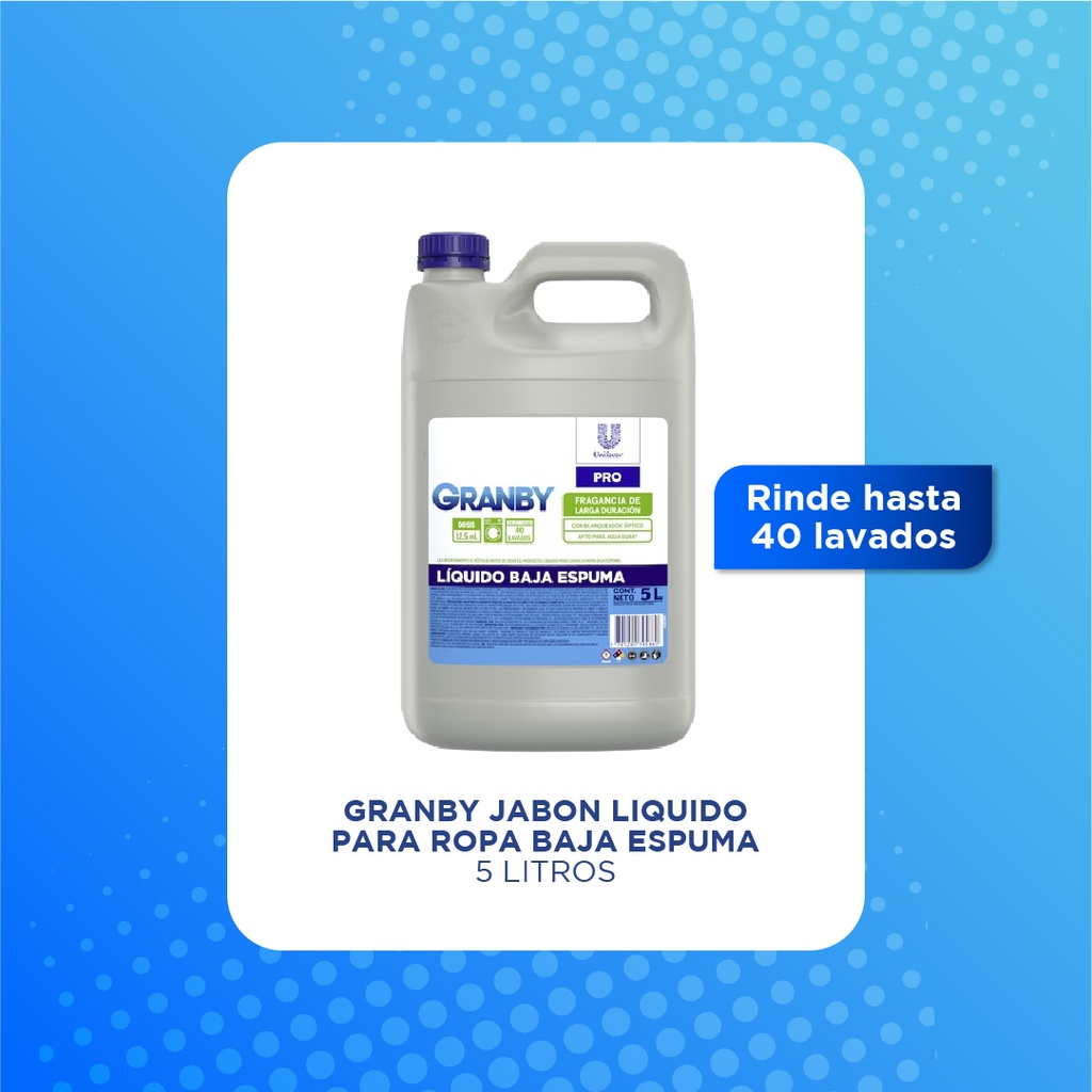 Granby jabon Liquido para ropa baja espuma 5L