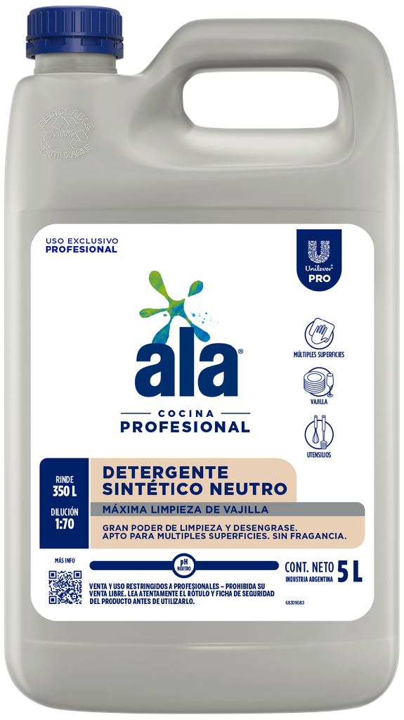 Ala detergente liquido Neutro 5L