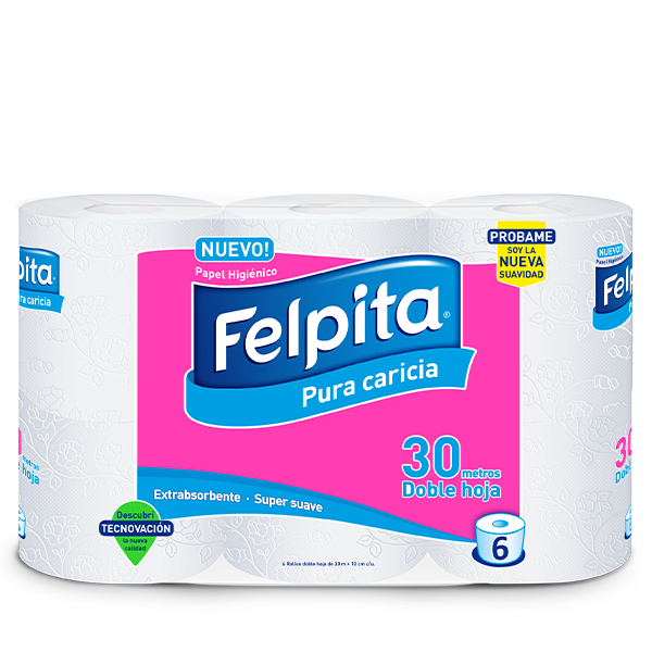 Papel Higienico pack 12x30m doble hoja FELPITA