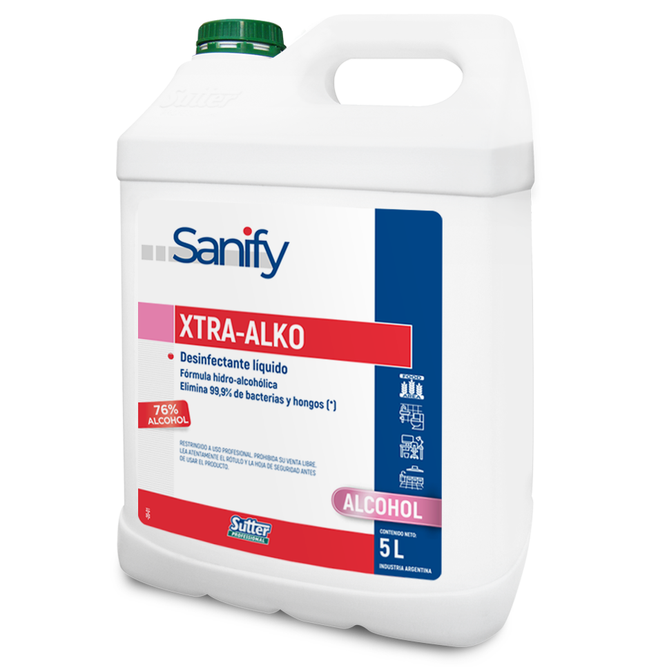 XTRA ALKO 5L - Desinfectante base alcohol Sutter