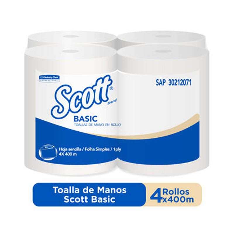KCP Toalla rollo Scott Basic 4x400m (30212071)