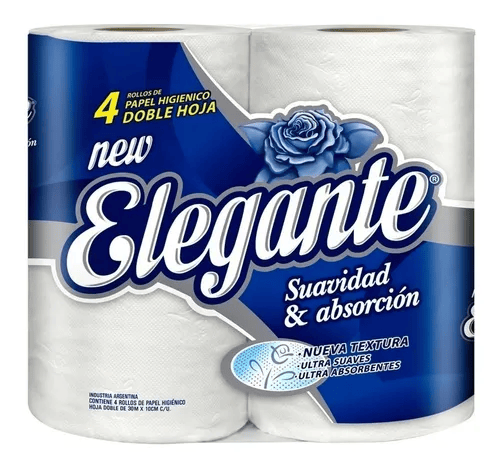 Papel Higienico Doble Hoja ELEGANTE 4x30m (915)