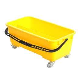 ​​​Balde rectangular vidriero ruedas (7914)