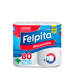 Papel Higienico Bolson 10 pack 4x80m Simple Hoja Felpita